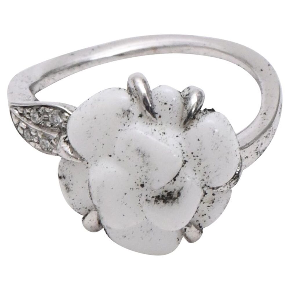 Chanel Camelia Ring in White Gold